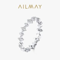 Ailmay Bạc 925 Ngôi Sao May Mắn Cho Nữ Zircon Trang Sức Tiệc Cưới Quà Tặng Hẹn Hò