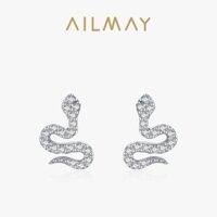 Ailmay Thời Trang Thật Bạc 925 Dòng Sang Trọng Rắn Bông Tai Dành Cho Nữ Đảng Quyến Rũ Trang Sức Mỹ Brincos