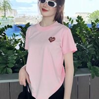 AIMEE Áo baby tee logo Aimee trái tim 3D áo thun nữ form vừa chất cotton