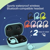 [Aimeidai] Tai Nghe Bluetooth Móc Vành Tai Có Mic Chống Thấm Nước Kiểu Dáng Thể Thao