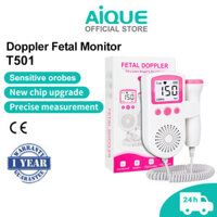 Aique Theo dõi nhịp tim Doppler thai nhi cho bé mang thai Máy dò nhịp tim LCD Đèn nền đo xung Không có bức xạ Stethoscop