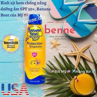 [Air, Hàng Mỹ] Kem chống nắng dưỡng ẩm Banana Boat Protection + Vitamins Sunscreen Spray SPF 50 127g