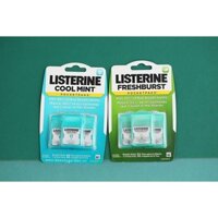 [Air, Hàng Mỹ] Miếng ngậm thơm miệng Listerine Cool Mint - Freshburst Pocketpaks Breath Strips Cool Mint 72 miếng của Mỹ