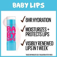 [Air, Hàng Mỹ] Son dưỡng môi Maybelline Baby Lips Moisturizing Lip Balm, Quenched 4.4g của Mỹ