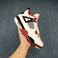 Air jordan4 aj4 Retro lửa đỏ (2015) Giày bóng rổ DC7770-160 đỏ trắng