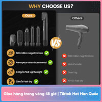 Air Styler 5 trong 1, Máy tạo kiểu tóc Lonic 320 triệu với máy sấy tóc tốc độ cao, Bộ bàn chải không khí nóng, Cây đũa phép uốn tóc, Máy duỗi tóc, Máy tạo kiểu tóc cho nữ 5 trong 1