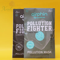 [Airphin] Khẩu Trang Cao Cấp Nguyên Hộp- Van 1 Chiều Không Mờ Kính- Lọc Bụi Mịn- Thời Trang [Xanh Suốt HCM]