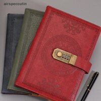 Airspecutin A5 200 Trang Retro Mật Khẩu Sách Có Khóa Nhật Ký Dày Sáng Tạo Sổ Tay Học Sinh Notepad Văn Phòng Phẩm Sổ Tay EN