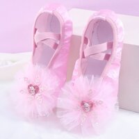 Aisha Giày Khiêu Vũ Trẻ Em Nữ Đế Mềm Xanh Giày Nhảy Múa Bé Gái Công Chúa Bé Tập Đi Trẻ Em Ballet Chuyên Dụng-DX
