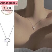 [Aishang Trang Sức Đẹp] Vòng Cổ Đám Mây Bạc Sterling Ánh Sáng Sang Trọng Niche Trắng Fritillary Sterling Bạc Xương Đòn Dây Chuyền Quà Tặng Sinh Nhật Hợp Thời Trang