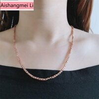 [Aishang Trang Sức Đẹp] Vòng Cổ Vàng Tím Dây Chuyền Hoa Sóng Dài 18K Vàng Hồng Thời Trang Châu Âu Phù Hợp Với Dây Chuyền Áo Len Trang Sức