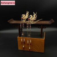 [Aishang Xinh Đẹp] Trâm Cài Tóc Hình Phượng Hoàng Làm Từ Kim Loại Phong Cách Hanfu Cổ Điển Cho Nữ