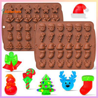 Aislerbee 1 Bộ Khuôn Nướng Bánh Chống Dính Giáng Sinh Khuôn Socola Đa Năng Khuôn Silicon Bộ Làm Bánh Kẹo Bánh Quy Thạch