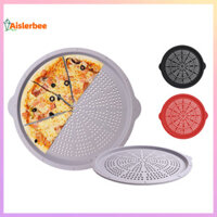 Aislerbee 16 Inch Chảo Pizza Silicon Chống Dính Khay Pizza Có Lỗ Cho Lò Nướng Bánh Pizza Tròn Khay Nướng Có Tay Cầm Cho Gia Đình Bếp Nướng