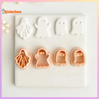 Aislerbee 4 Bộ Dụng Cụ Cắt Bánh Quy Ma Halloween Bằng Nhựa Cao Cấp Thực Phẩm Dễ Sử Dụng Khuôn Bánh Quy Sạch Để Trang Trí Bánh