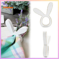 Aislerbee 4 Thỏ Dễ Thương Khăn Ăn Bằng Gỗ Nhẫn Giá Đỡ Tiệc Cưới Phục Sinh Trang Trí Bàn
