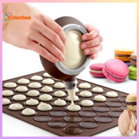 Aislerbee 48 Lỗ Macaron Thảm Silicon Chống Dính Trang Trí Nồi Bếp Nướng Khuôn Bộ