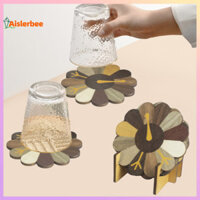 Aislerbee 6 Cái Thổ Nhĩ Kỳ Bộ Đế Lót Ly Hình Cánh Thảm Cách Nhiệt Bằng Gỗ Cho Bàn Ăn Chịu Nhiệt Chống Trơn Trượt Lễ Tạ Ơn Bàn Trang Trí Mùa Thu