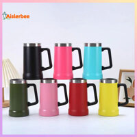 Aislerbee 700ML Bia Stein Đôi Tường Cách Nhiệt Cốc Cà Phê Bằng Thép Không Gỉ Cốc Giữ Nhiệt Cho Đồ Uống Lạnh Nóng Big Grip Chống Vỡ Phiêu Lưu Cốc Uống