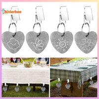 Aislerbee 8 Cái / bộ Kẹp Khăn Trải Bàn Trọng Lượng Nặng Đá Cẩm Thạch Chống Gió Hoa Nắng Mây Bướm Móc Khóa Rèm Bàn Ăn Mặt Dây Chuyền Đồ Dùng Gia Đình