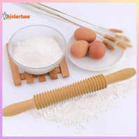 Aislerbee Cán Pin Vít Thiết Kế Chủ Đề Có Thể Tái Sử Dụng Tiết Kiệm Nhân Công Gỗ Nguyên Chất 2 Trong 1 Bánh Mì Bánh Ngọt Nướng Gỗ Bột Cắt Cán Con Lăn Dụng Cụ Nhà Bếp