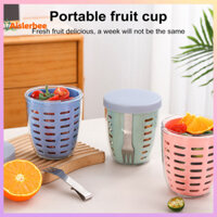 Aislerbee Cốc Salad Di Động Có Nĩa Cấp Thực Phẩm Thoát Nước Trái Cây Cốc Ăn Nhẹ Chống Rò Rỉ Cho Cắm Trại Dã Ngoại