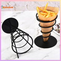 Aislerbee French Fries Stand Không Dễ Rỉ Sét Đa Năng Sắt Nón Ăn Nhẹ Hiển Thị Đứng Cho Món Khai Vị