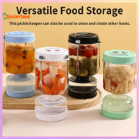 Aislerbee Glass Pickle Jar có bộ lọc kín khí Đồng hồ cát Pickle Hộp đựng cho Gherkin Jalapeno Tách khô và ướt Không chứa BPA Pickle Flip Jar Pickle Juice Separator Jar