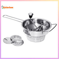 Aislerbee Hướng dẫn sử dụng Máy xay khoai tây rau củ bằng thép không gỉ với 3 đĩa