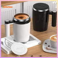 Aislerbee ic Cốc cà phê tự mệt 400ml Cốc khuấy điện có nắp Cốc trộn tự động cho cà phê Trà sữa Chai cách nhiệt bằng thép không gỉ Cốc du lịch di động