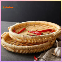 Aislerbee Mây Tròn Vuông Bánh Mì Cracker Bánh Quy Bánh Kẹo Hạt Khay Bảo Quản Giỏ