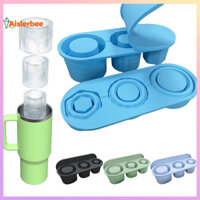 Aislerbee Silicone Rỗng Xi Lanh Đá Khay Có Nắp Chậm Nóng Chảy Chống Rò Rỉ Dễ Dàng Phát Hành Khuôn Đá Cho Cola Nước ép Cà Phê Có Thể Xếp Chồng Máy Làm Đá Viên Cho Tumblers 30-40oz