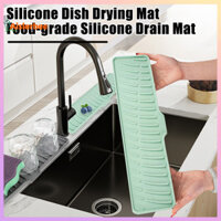 Aislerbee Silicone Thoát Nước Miếng Lót Vòi Thảm Chống Trơn Trượt Nhanh Khô Xà Phòng Bồn Rửa Thảm Chống Tràn Mặt Bàn Bảo Vệ Dụng Cụ Nhà Bếp Giá Đỡ