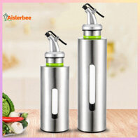 Aislerbee Thép không gỉ Capped Dầu gar Nước Sốt Chai Đựng Nhà Bếp BBQ Dụng Cụ
