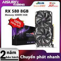 AISURIX Card màn hình VGA RX 580 8GB 100% New AMD GDDR5 PC Gaming fcdf