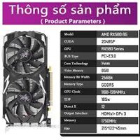 AISURIX Card màn hình VGA RX 580 8GB 100% New AMD GDDR5 PC Gaming dffgdsda