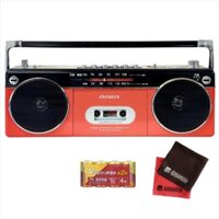 Aiwa radio cassette battery cross set RCP2 cassette tape player Aiwa radio cassette player audio -G 4 AA batteries, 2 cloth set, red GAA4-RCP0002(RD)
