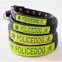 {AIXI pet store} Vòng Cổ Police Đệm Da Êm Size 1.5cm 2cm 2.5cm 3cm Cho Chó Lớn  - Méng Xinh