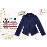 ❣️Joanvu corner❣️ Áo khoác công sở / Vest màu xanh than, metalic blue