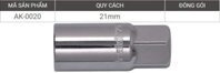 AK-0020  **  Đầu tuýp mở Bugi 1/2″  **  21mm  **  12  **  Cái