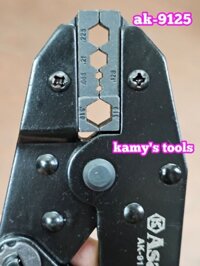 AK-9125 Kìm bấm cos lục giác đầu nối cáp đồng trục Asaki 9 inch 225mm