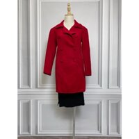 AK1146 Áo khoác dạ AMY STORE hàng hiệu chính hãng thời trang nữ màu đỏ size S secondhand thanh lý ký gửi