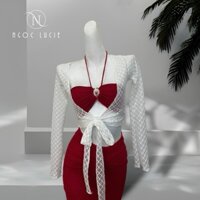 AK12 - (LẺ 1 ÁO) Áo Khoác Lưới Cột Tay Dài - Ngọc Lucie