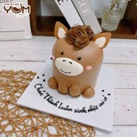 AK2402-10cm-Bánh kem con ngựa
