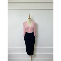 AK2972 Áo khoác mỏng QCCC Hàng hiệu chính hãng thời trang nữ màu hồng freesize Secondhand thanh lý ký gửi