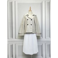 AK320 Áo khoác MANGO Hàng hiệu chính hãng thời trang nữ màu xám size S Secondhand thanh lý ký gửi