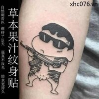 Ak47 Crayon Shin-Chan Phim Hoạt Hình Vui Nhộn Xã Hội Hình Xăm Dán Thảo Dược Bán Vĩnh Viễn Chống Thấm Nước Lâu Dài Màu Chậm Rendering