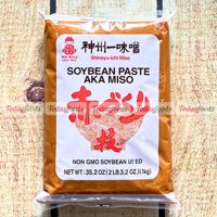 [Aka Miso / Red Miso] Tương Miso Đỏ Nhật Bản Miko Brand {Shinsyu-ichi Miso} 1KG - Tương đậu lên men