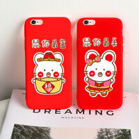 Akabeila 2020 May Mắn Chuột Vui Tết Trung Quốc Phong Cách Mềm TPU Ốp Lưng Điện Thoại Apple iPhone 6S IPhone6S 4.7 Inch Full ốp Lưng Bảo Vệ