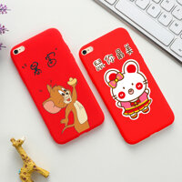 Akabeila 2020 May Mắn Chuột Vui Tết Trung Quốc Phong Cách Mềm TPU Ốp Lưng Điện Thoại Apple iPhone 6S Plus IPhone6S Plus 5.5 Inch đầy Đủ Hộp Bảo Vệ